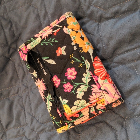 Vera Bradley Black Floral Wallet - Picture 5 of 7
